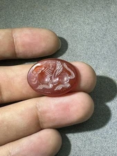 Ancient near eastern sasanian sassanid carnelian stone intaglio seal