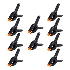 10 PCS 4.5 inch Professional Plastic Large Spring Clamps Black and Orange