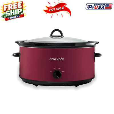 Crock-Pot Manual 8-Quart Slow Cooker, Rhubarb, SALE