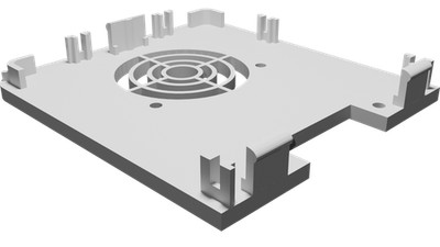 Gehäuseabdeckung für Raspberry Pi 4 Canakit mit Bohrungen Kamera HQ 3D gedruckt