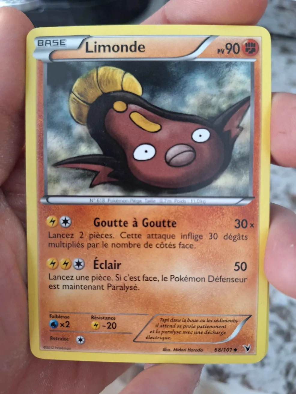 Stunfisk 68/101 Noble Victories 2012 French NM Non-Holo Pokémon TCG