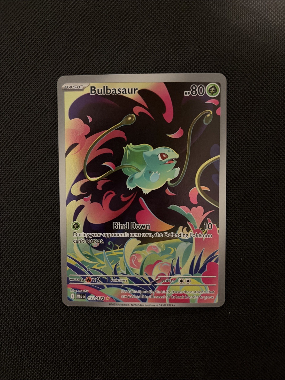 Pokémon TCG Bulbasaur Illustration Rare Mega Evolutions Card #133/132