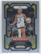 #55 Dana Evans 2024-25 Prizm Monopoly WNBA Silver Chicago Sky