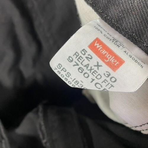 Wrangler Hero Relaxed Fit Premium Denim Jeans Men's 52x30 Black New - Picture 7 of 7