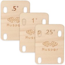3pcs Guitar Neck Shims, Solid Maple Wood Guitar Neck Shim Protection 0.25, 0.5..