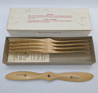 Box of 5 ~ Vintage 9-4 Top Flite Power Props Super-M Maple Airplane Propellers 