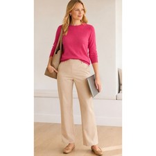 Talbots Pink Crewneck Sweater Soft Knit Career Classic Capsule Large Petite