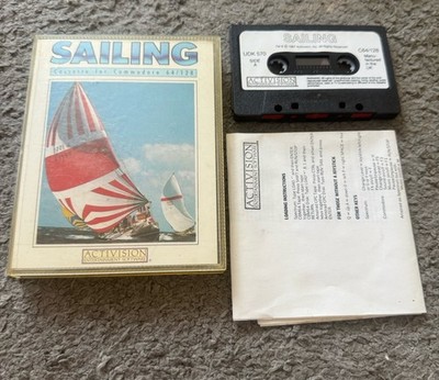 Sailing (Activision 1987) Commodore C64 (Tape, Manual, Box) works CIB 8-bit 