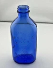 Vintage Phillips Milk of Magnesia Cobalt Blue Glass Bottle Embossed USA