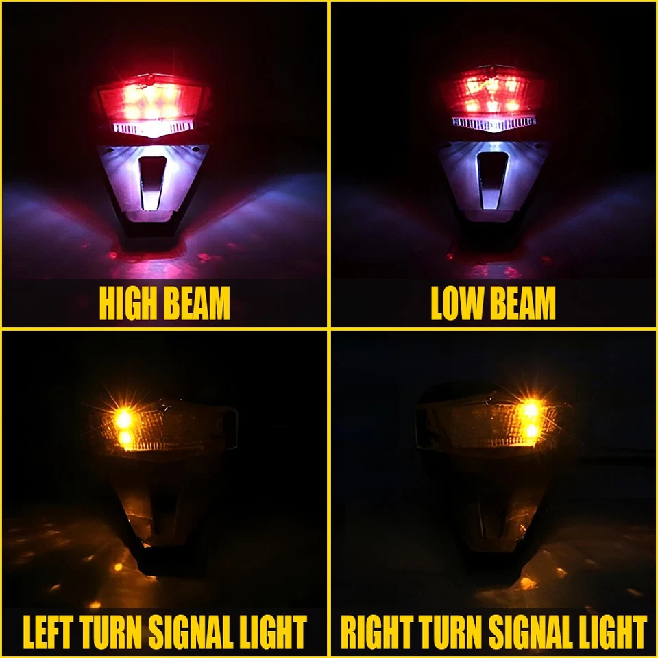 Luz de freno trasera LED universal para guardabarros de bicicleta Dirt señal trasera luz de giro lámpara EE. UU. Foto 2 de 4