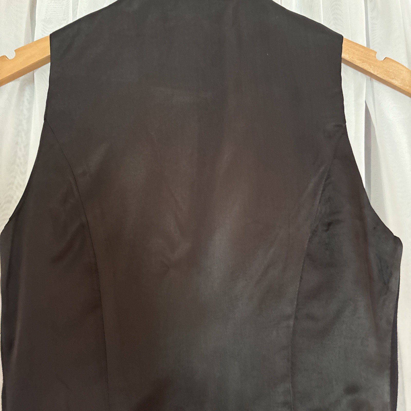 Vintage Roncelli Couture Vest Black Wool Rare Classic Staple Wardrobe Piece 12 image 9