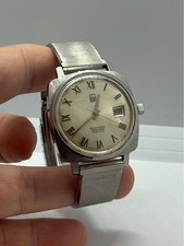 RICOH Punch Roman Square Automatic Wristwatch Timepiece for Men Genuine