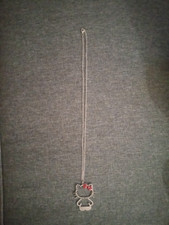 silver necklace with hello kitty charm