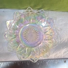 vintage Federal Glass Company Iridescent Carnival Glass Petals Serving Bowl