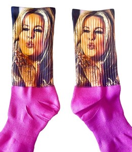 Jennifer Coolidge Inspired Socks Glam Icon Pop Art Crew Socks