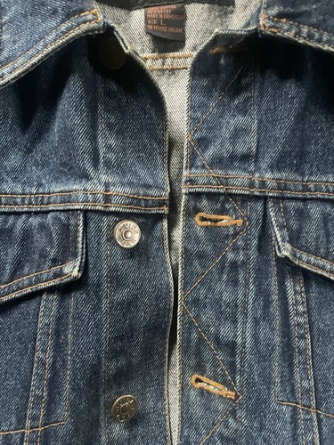 Guide Gear Mens L Denim Jean Vest Trucker Jacket Sleeveless Biker - Picture 3 of 6