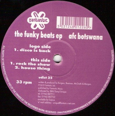 A.F.C. Botswana - Funky Beats EP - Used Vinyl Record 12 - G5628z