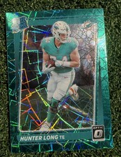 2021 NFL Donruss Optic Hunter Long Rookie Card Green Velocity Parallel Miami Dol. rookie card picture