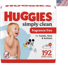 Gentle Hypoallergenic Baby Wipes - 192 Fragrance-Free Wipes with Disney Design