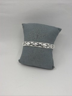 sterling silver 925 open filigree bangle cuff bracelet (9.79g 6 3/4")