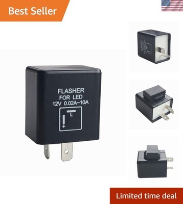 12V 2-Pin CF-12 LED Flasher Relay: Automatic Fix for Hyper Flashing Signals