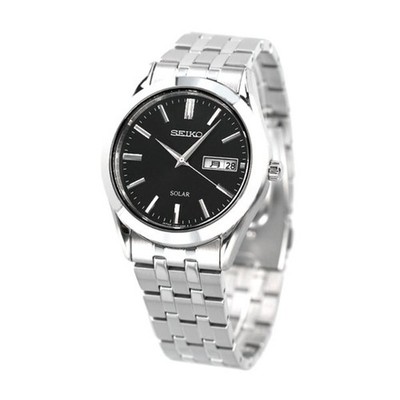 Brand new SEIKO Men's Watch SBPX083 Seiko Selection Solar (V158) Black x Silver