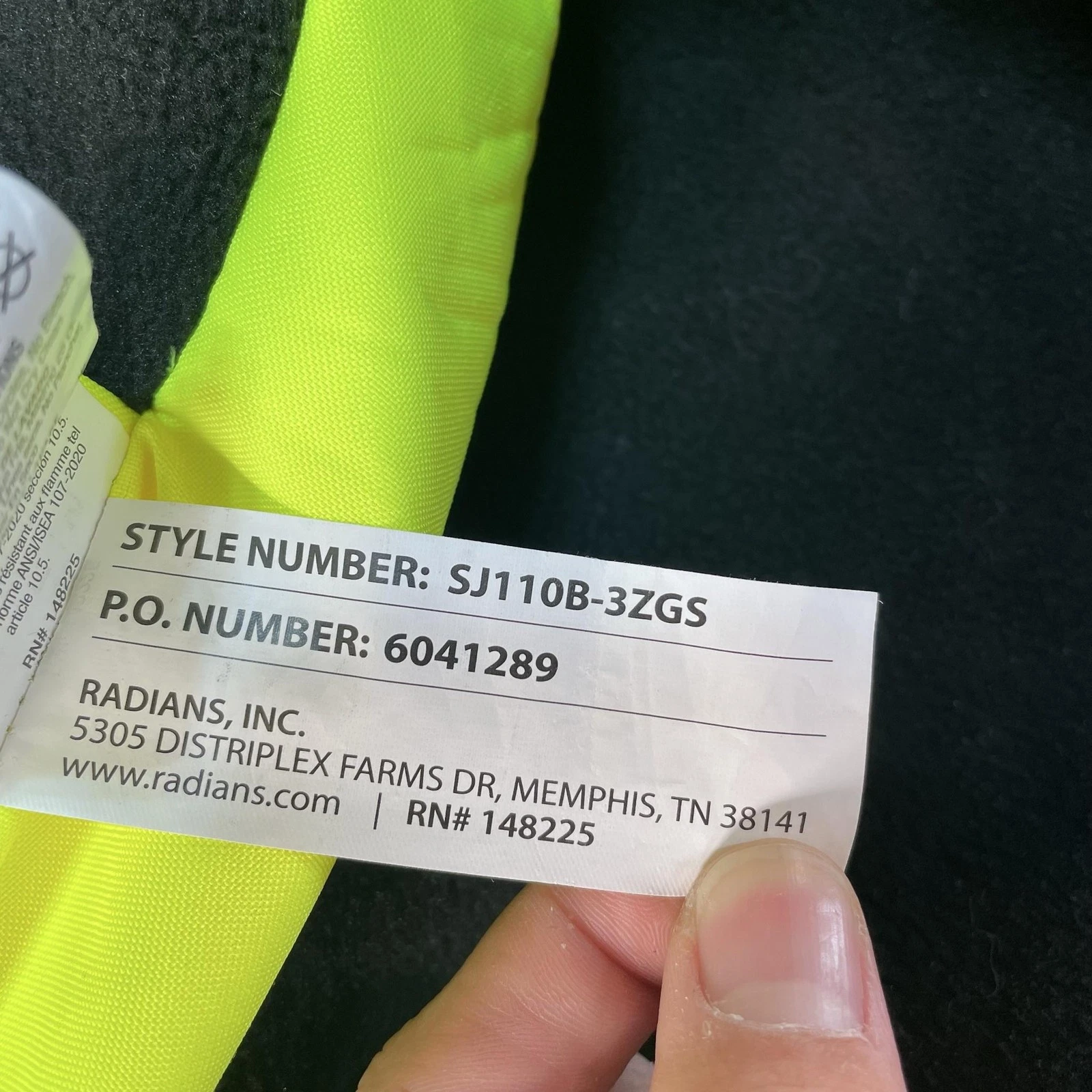 Radians Radwear Hi Vis Reflective Jacket Mens Medium Yellow Workwear Bomber image 7