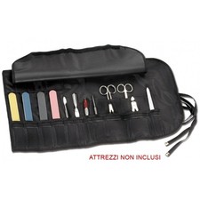 ASTUCCIO PORTA ATTREZZI 24 TASCHE CON PATELLA ROLL ON PER ESTETISTA PARRUCCHIERE