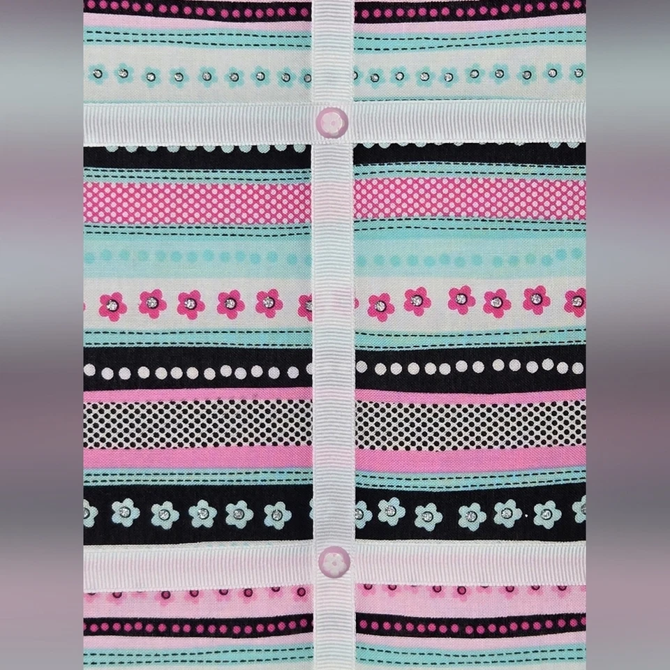 NWOT French Memo Message Board - Flowers & Stripes 16x20in - Image 4 of 4