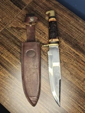 Chipaway Cutlery Trailing Point Fixed Blade Knife W/Sheath