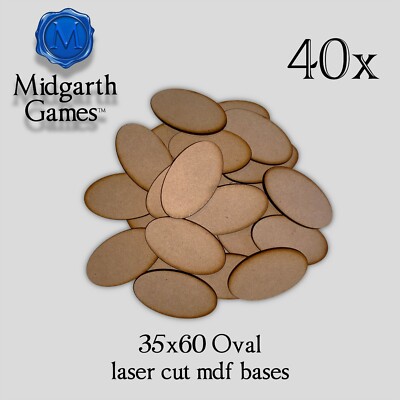 3x 92x120mm Oval MDF Bases Miniature Warhammer AoS 40K FREE SHIPPING US SELLER E - Foto 12