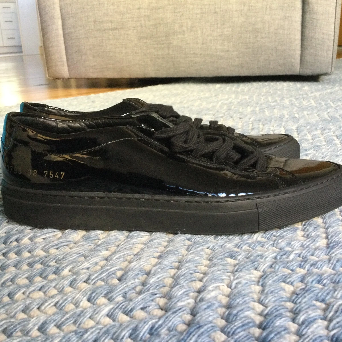 common projects achilles low black Patent Leather size 38(US8) Box