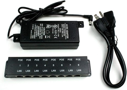 Efficient 8-Port PoE Injector - 10/100 Mbps for IP Cameras & WiFi Access Points - Picture 3 of 9