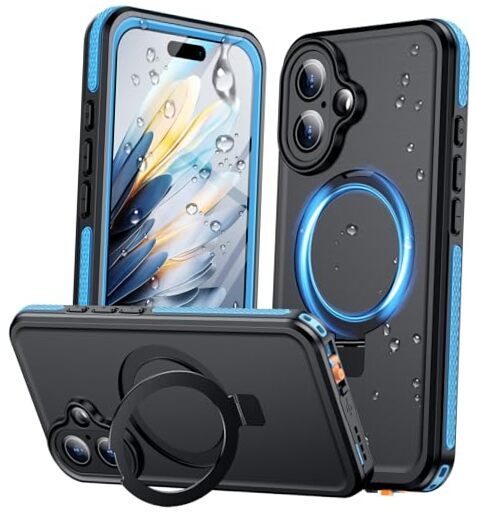 Magnetic for iPhone 16 Case Waterproof, [Built-in for iPhone 16 6.1