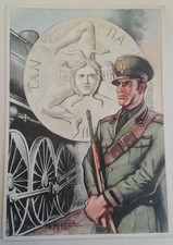 CARTOLINA XIII LEGIONE MILIZIA FERROVIARIA "TRINACRIA" PALERMO MVSN CAMICIE NERE