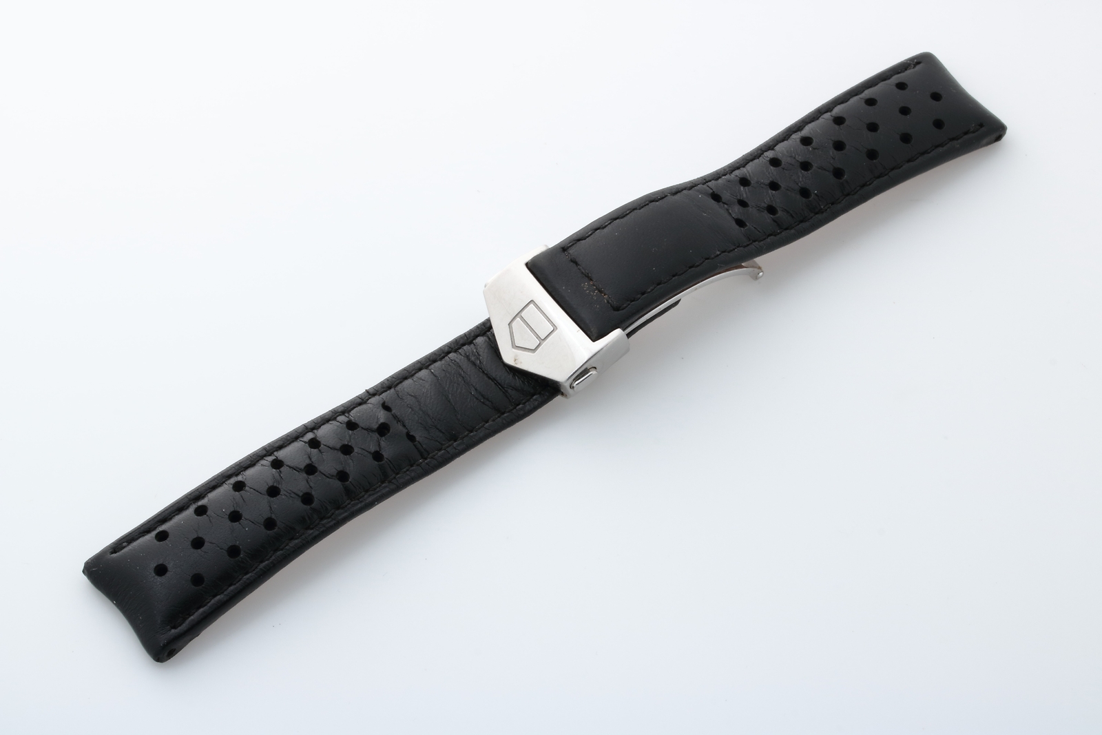 20mm Tag Heuer Racing Leather Strap FC5037 Deployant Buckle Band