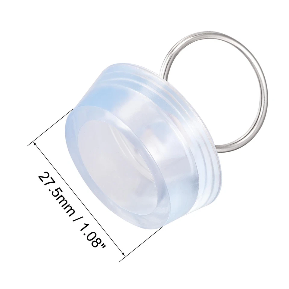 2x Spülstop fen aus Gummi, Abflussstopper Klar Blau für 29-32mm mit Aufhängering - Bild 3 von 4