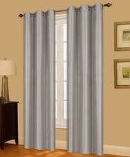 1PC GROMMET PANEL ABSOLUTE ROOM DARKENING 100 BLACKOUT WINDOW CURTAIN SILVER