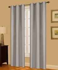 1PC GROMMET PANEL ABSOLUTE ROOM DARKENING 100% BLACKOUT WINDOW CURTAIN SILVER 