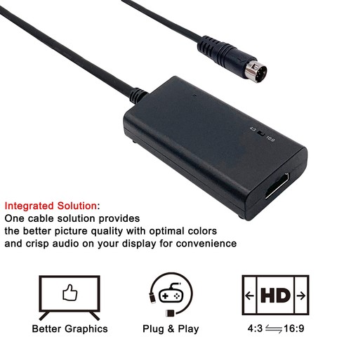 HDMI Cable for Sega Genesis Model 1/2 / 3, Sega CD, Sega CDX, Sega 32X, Sega ... - Picture 3 of 8