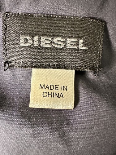 Diesel Outerwear Jacket Blue Lightweight Bomber Style Polyester Size Medium - Picture 10 of 11