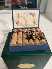 UNIQUE MINIATURE SAGE BOX WITH SAILING THEME  CHRISTMAS IN KENTUCKY ORNAMENT
