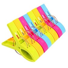 8 Pack Beach Towel Clips Plastic Chair Blankets Pins Clotheslines Clips