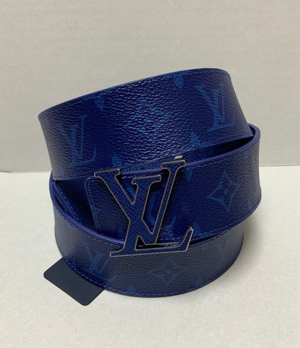 Louis Vuitton Monogram Cintura Reversibile Blu Royal 40 mm Taglia 100 M0160  Virgilio | eBay