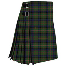 Scottish Handmade Traditional Reid Green Tartan Kilt - Clan Reid Green Tartan