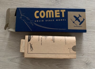 New Vintage Comet Solid 6'' B2 Thunderbolt Balsa Wood Construction Kit NOS