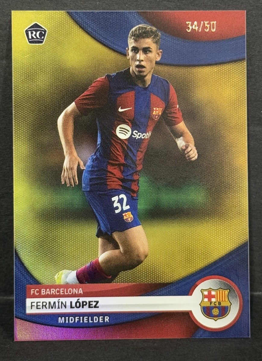 2023-24 Topps FC Barcelona Team Set #17 RC Fermin Lopez Gold