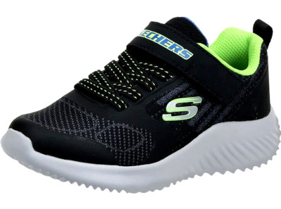 Neu Jungen Skechers Bounder Gorven Sneaker Turnschuhe Schwarz Größe UK 11