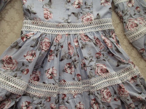 Bardot Junior Kid Girls' Chic Long Puff Sleeves Floral Print Mini Dress, Sz 12 - Picture 11 of 15
