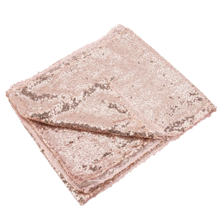 Oro Rosa Brillo Lentejuelas Mesa Corredor Boda 21 Cumpleaños Pastel Mesa Decoración Foto 3 de 4